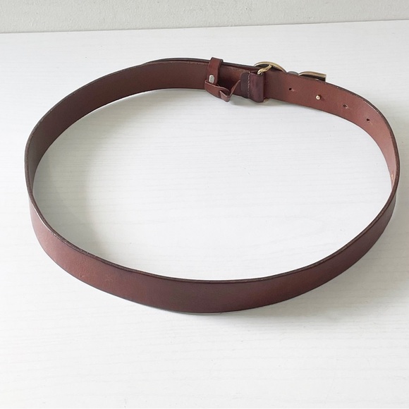 Dolce & Gabbana gold silver D G logo rare brown leather unisex belt - Picture 3 of 8